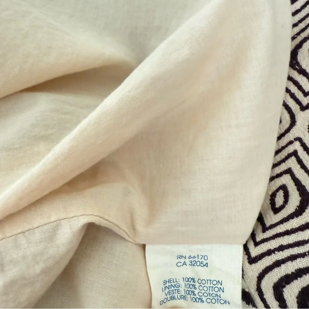 Edmé & Esyllte Anthropologie Strapless Maxi Dress Sz 12 Brown Cream Boho Cotton - Picture 12 of 14